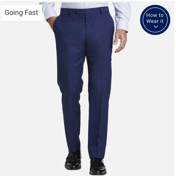 Pronto Uomo Modern Fit Suit Separates Jacket and Pants, Blue, 32 Waist - Picture 2 of 13